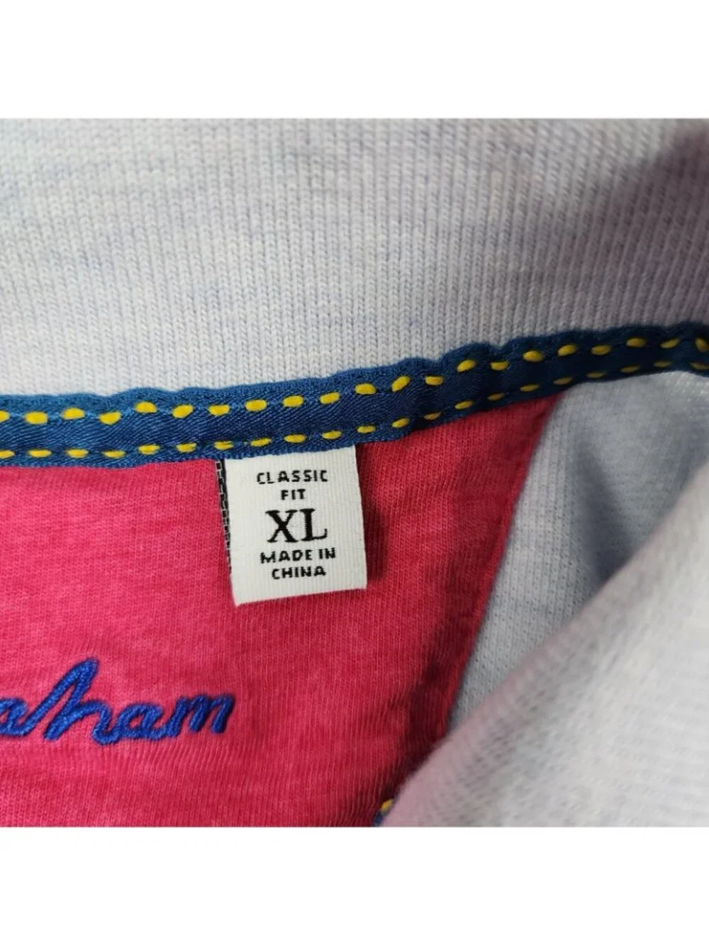 Robert Graham Shirt Mens XL Light Blue S/S Polo